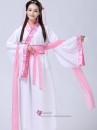 Trang Phục Hằng Nga Áo Trắng Viền Hồng