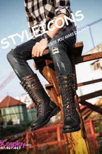 Giày Boot Nam Châu Âu Cổ Cao