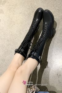 Giày Boot Đen Cổ Cao Size 42