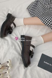 Giày Nữ Sinh Nâu Hạt Dẻ Size 38
