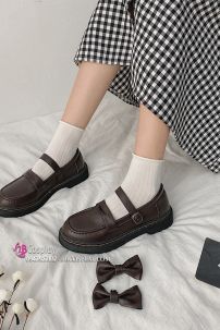 Giày Nữ Sinh Nâu Hạt Dẻ Size 38