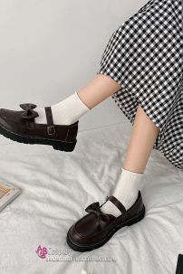 Giày Nữ Sinh Nâu Hạt Dẻ Size 38