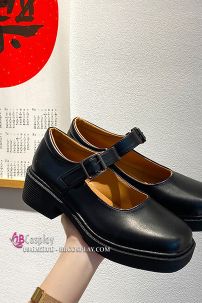 Giày Nữ Sinh Đen Mờ Size 37/38