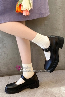 Giày Nữ Sinh Đen Mờ Size 37/38