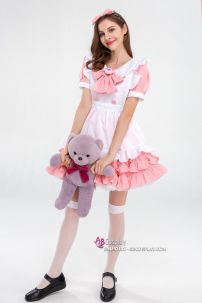Trang Phục Maid Pastel Hồng