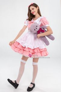 Trang Phục Maid Pastel Hồng