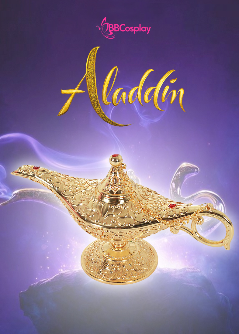 Đèn Thần Aladin Kim Loại - Màu Vàng Gold