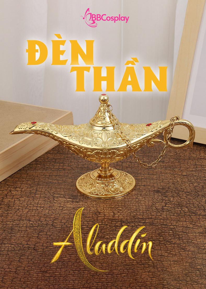 Đèn Thần Aladin Kim Loại - Màu Vàng Gold