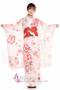 Kimono Nhật Bản Hoa Anh Đào Pastel