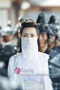 Khăn Lụa Che Mặt Cổ Trang - Màu Đen