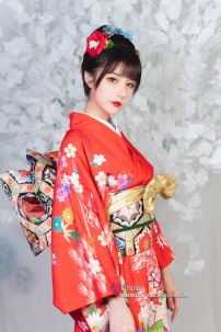 Kimono Cao Cấp Chuẩn Nhật Màu Đỏ Lễ Hội