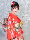 Kimono Cao Cấp Chuẩn Nhật Màu Đỏ Lễ Hội