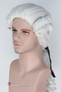 Tóc Giả Quý Tộc Anh - Màu Trắng