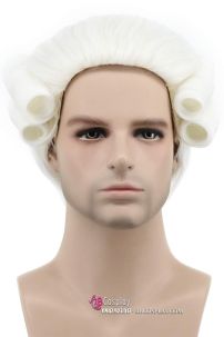 Tóc Giả Quý Tộc Anh - Màu Trắng