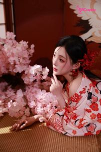 Áo Yukata Mẫu Đơn Tone Cam Hồng