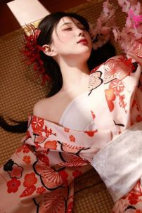 Áo Yukata Mẫu Đơn Tone Cam Hồng