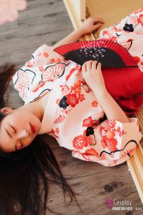 Áo Yukata Mẫu Đơn Tone Cam Hồng