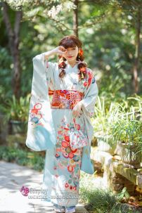 Kimono White Sky Bầu Trời Xanh