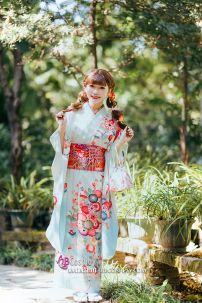 Kimono White Sky Bầu Trời Xanh