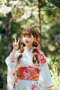 Kimono White Sky Bầu Trời Xanh