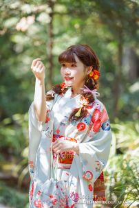 Kimono White Sky Bầu Trời Xanh