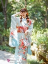 Kimono White Sky Bầu Trời Xanh
