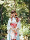 Kimono White Sky Bầu Trời Xanh