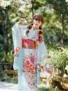 Kimono White Sky Bầu Trời Xanh