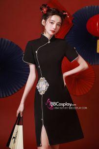 Sườn Xám Cách Tân Hắc Minh Châu 2023