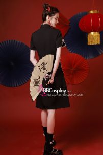 Sườn Xám Cách Tân Hắc Minh Châu 2023