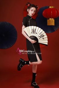 Sườn Xám Cách Tân Hắc Minh Châu 2023