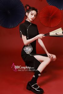 Sườn Xám Cách Tân Hắc Minh Châu 2023