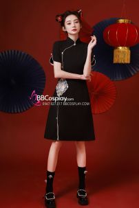 Sườn Xám Cách Tân Hắc Minh Châu 2023