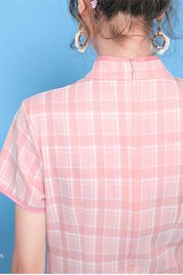 Sườn Xám 2024 Caro Hồng