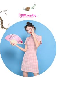 Sườn Xám 2024 Caro Hồng