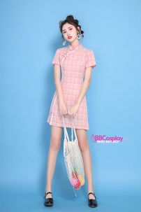 Sườn Xám 2024 Caro Hồng