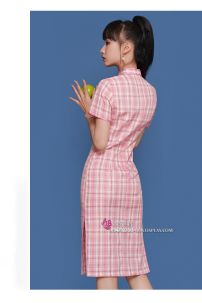 Sườn Xám 2023 Caro Hồng