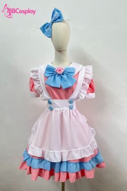 Đồ Maid Pastel Hồng Phối Xanh
