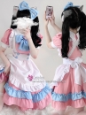 Đồ Maid Pastel Hồng Phối Xanh