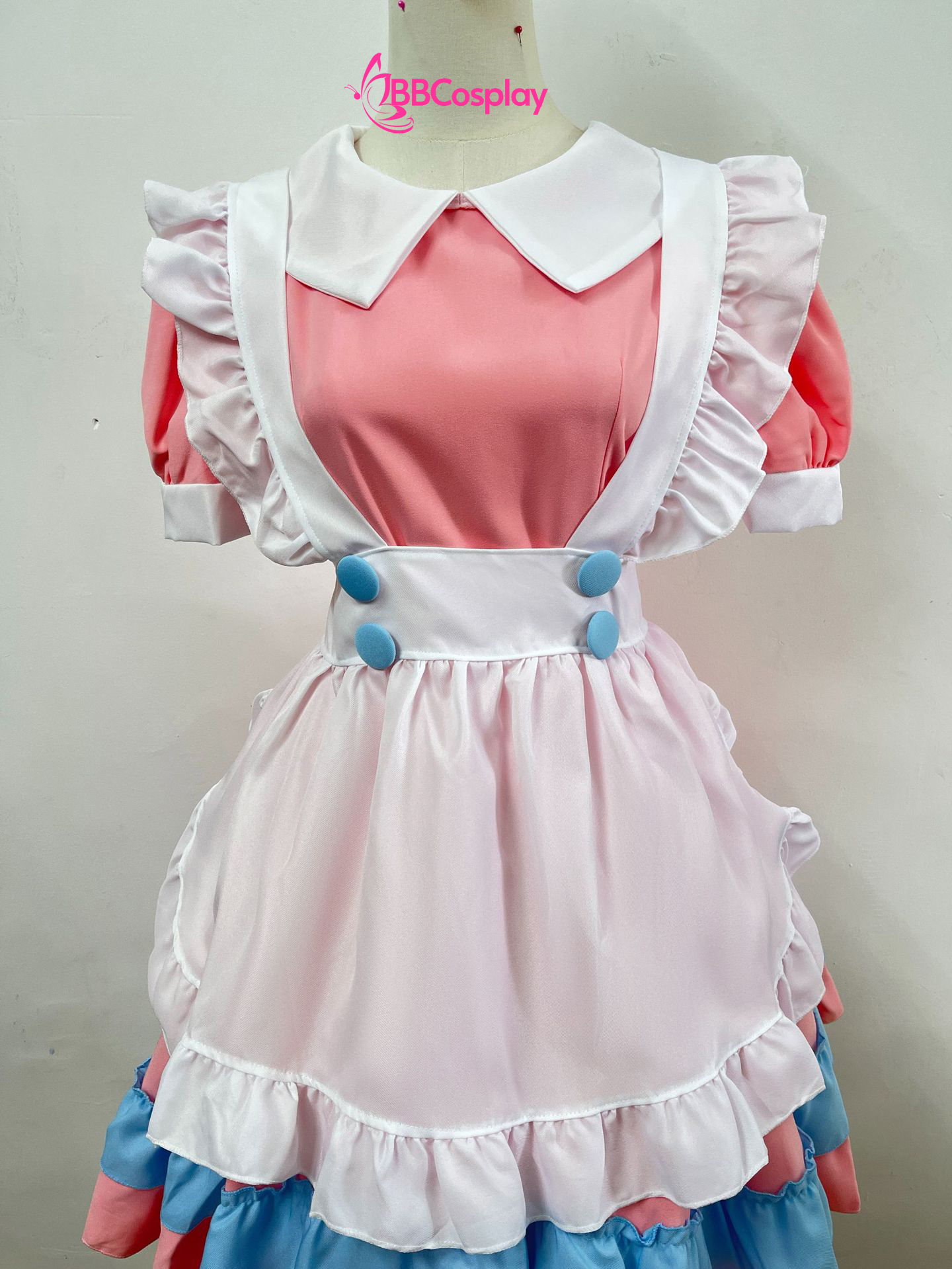 Đồ Maid Pastel Hồng Phối Xanh