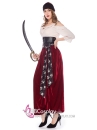 Đồ Nữ Cướp Biển Váy Dài Đỏ Nhung