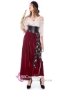 Đồ Nữ Cướp Biển Váy Dài Đỏ Nhung