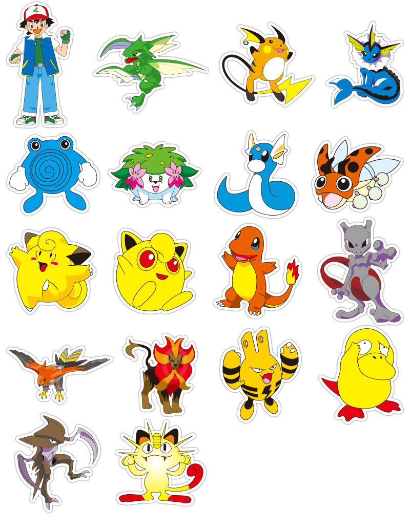 Bộ Sticker Pokemon - 38 Cái