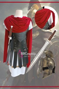 Đồ Chiến Binh Choàng Đỏ Có Giáp Xịn