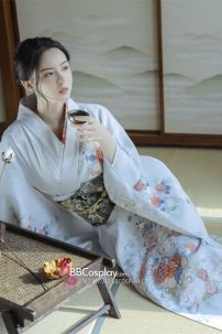 Áo Yukata Xanh Sữa