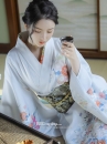 Áo Yukata Xanh Sữa