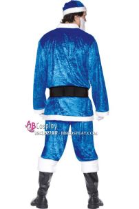 Bộ Ông Già Noel Vải Nhung Xanh