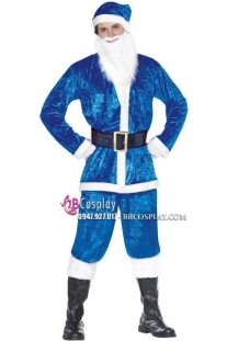 Bộ Ông Già Noel Vải Nhung Xanh