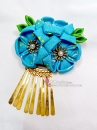 Kanzashi Kẹp Tóc Nhật Bản  - Màu Xanh Dương