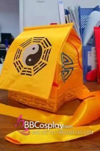 Trang Phục Đạo Sĩ 1 Lớp Hình Âm Dương - Màu Đen